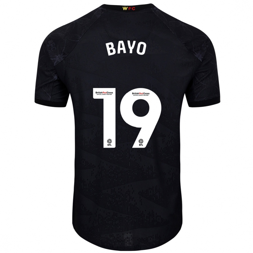 Niño Fútbol Camiseta Vakoun Bayo #19 Negro Blanco 2ª Equipación 2024/25 Argentina