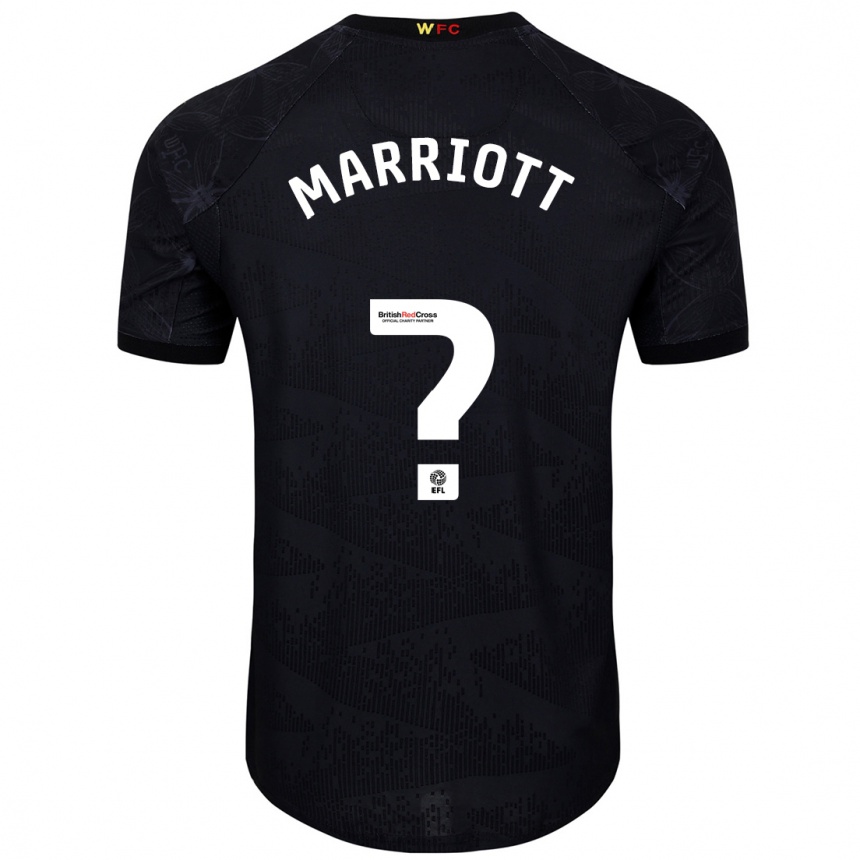 Niño Fútbol Camiseta Alfie Marriott #0 Negro Blanco 2ª Equipación 2024/25 Argentina