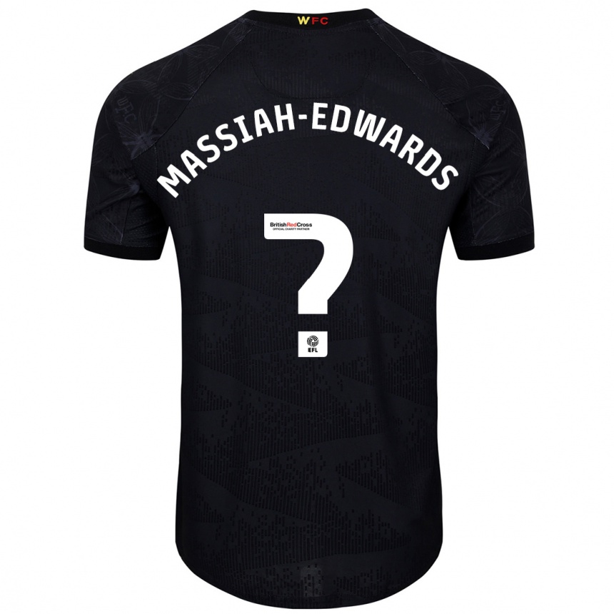 Niño Fútbol Camiseta Zavier Massiah-Edwards #0 Negro Blanco 2ª Equipación 2024/25 Argentina