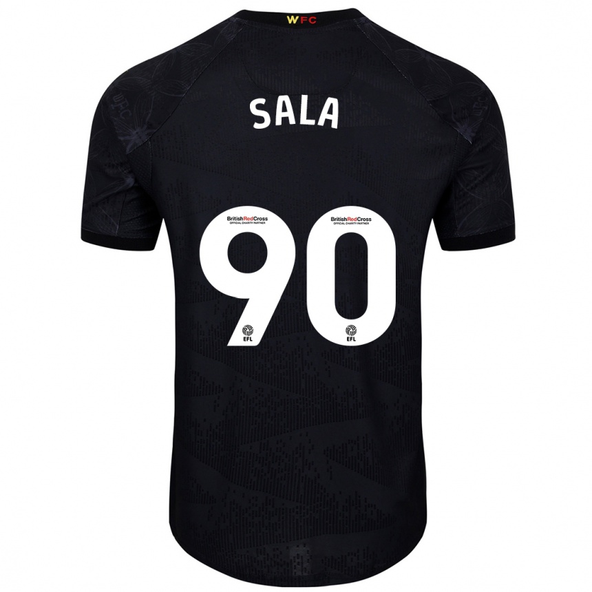 Niño Fútbol Camiseta Joel Sala #90 Negro Blanco 2ª Equipación 2024/25 Argentina