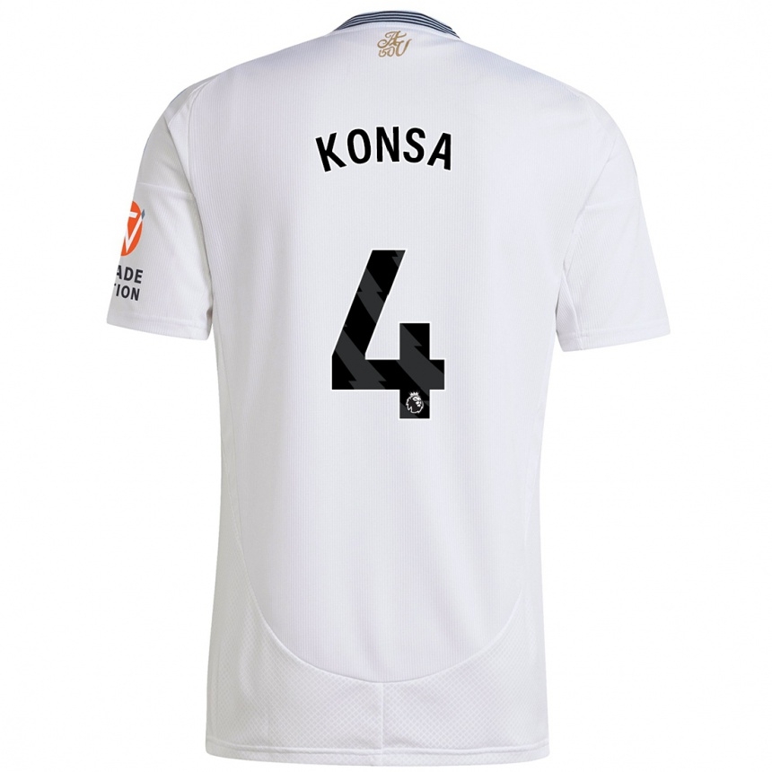 Niño Fútbol Camiseta Ezri Konsa #4 Blanco 2ª Equipación 2024/25 Argentina