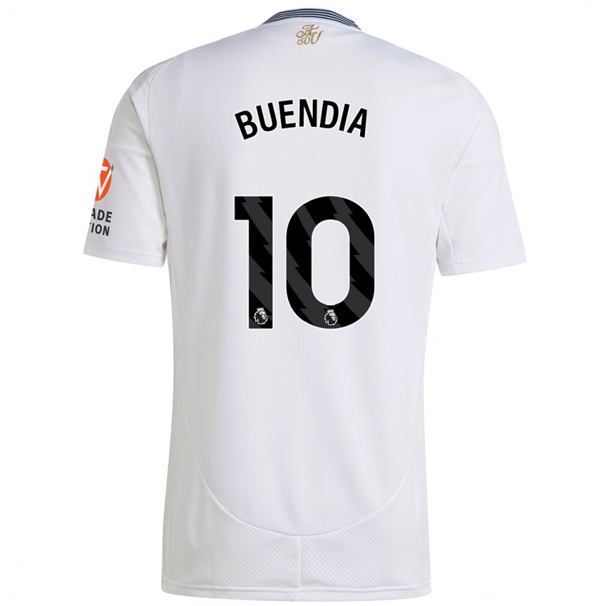 Niño Fútbol Camiseta Emiliano Buendía #10 Blanco 2ª Equipación 2024/25 Argentina