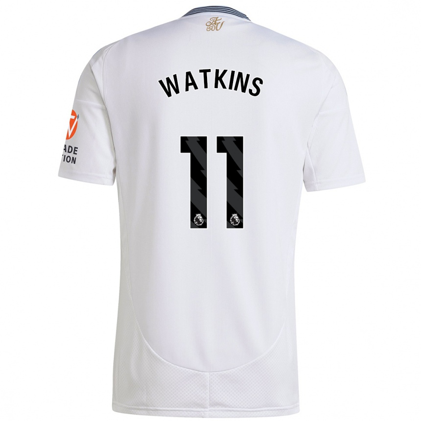 Niño Fútbol Camiseta Ollie Watkins #11 Blanco 2ª Equipación 2024/25 Argentina