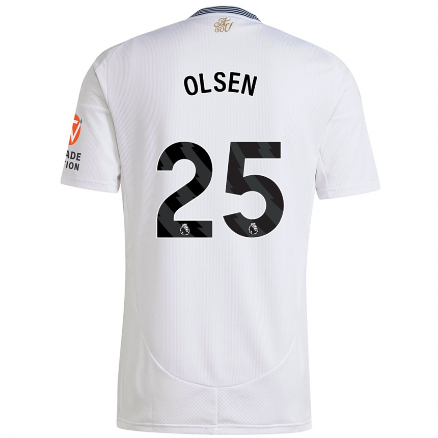 Niño Fútbol Camiseta Robin Olsen #25 Blanco 2ª Equipación 2024/25 Argentina