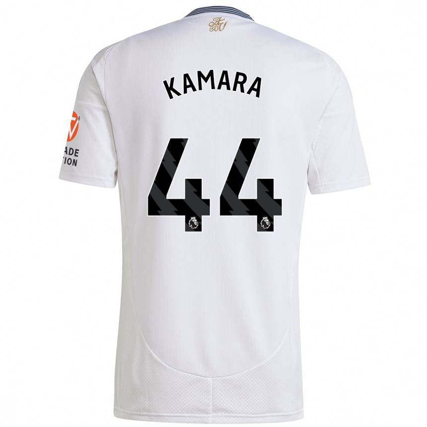 Niño Fútbol Camiseta Boubacar Kamara #44 Blanco 2ª Equipación 2024/25 Argentina