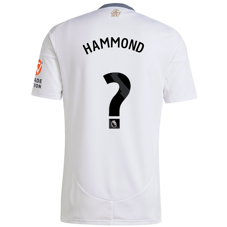 Niño Fútbol Camiseta Alex Hammond #0 Blanco 2ª Equipación 2024/25 Argentina