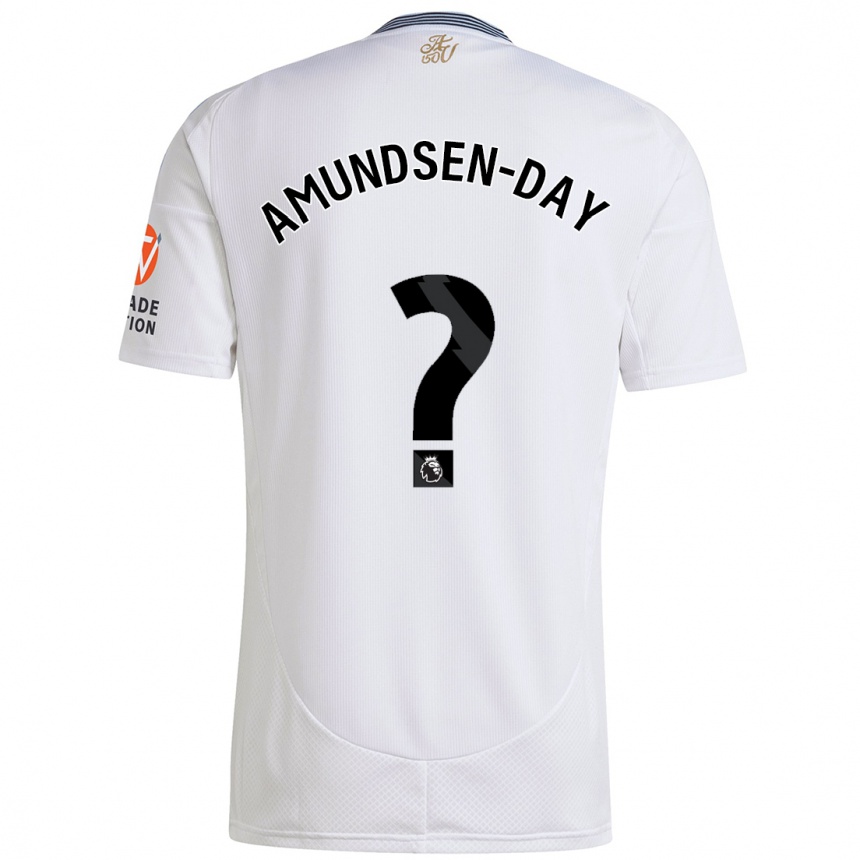 Niño Fútbol Camiseta Ethan Amundsen-Day #0 Blanco 2ª Equipación 2024/25 Argentina