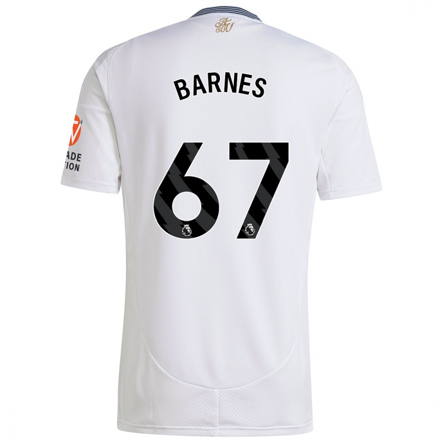 Niño Fútbol Camiseta Mikell Barnes #67 Blanco 2ª Equipación 2024/25 Argentina