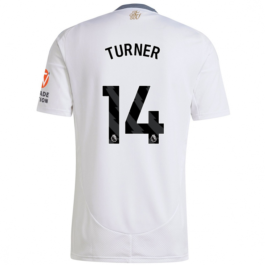 Niño Fútbol Camiseta Danielle Turner #14 Blanco 2ª Equipación 2024/25 Argentina