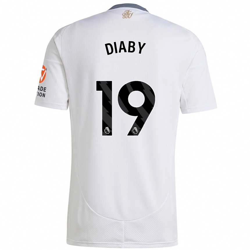 Niño Fútbol Camiseta Moussa Diaby #19 Blanco 2ª Equipación 2024/25 Argentina