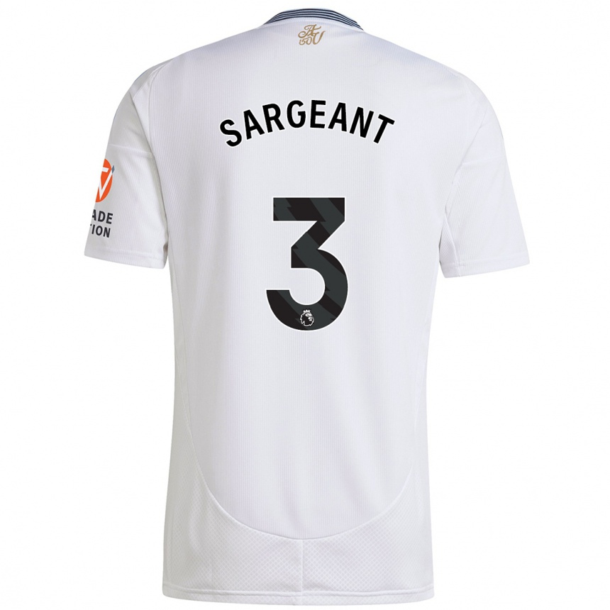 Niño Fútbol Camiseta Meaghan Sargeant #3 Blanco 2ª Equipación 2024/25 Argentina