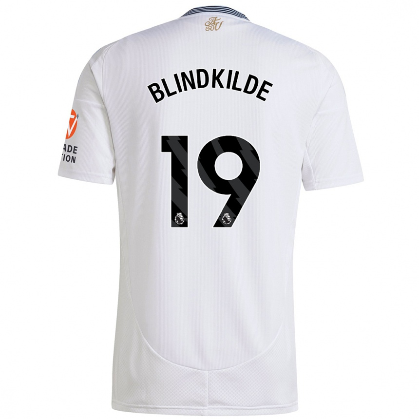 Niño Fútbol Camiseta Laura Blindkilde #19 Blanco 2ª Equipación 2024/25 Argentina