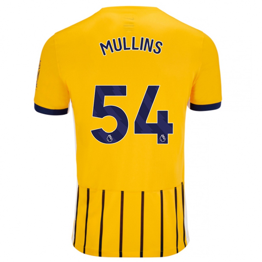 Niño Fútbol Camiseta Jamie Mullins #54 Dorado Azul Rayas 2ª Equipación 2024/25 Argentina