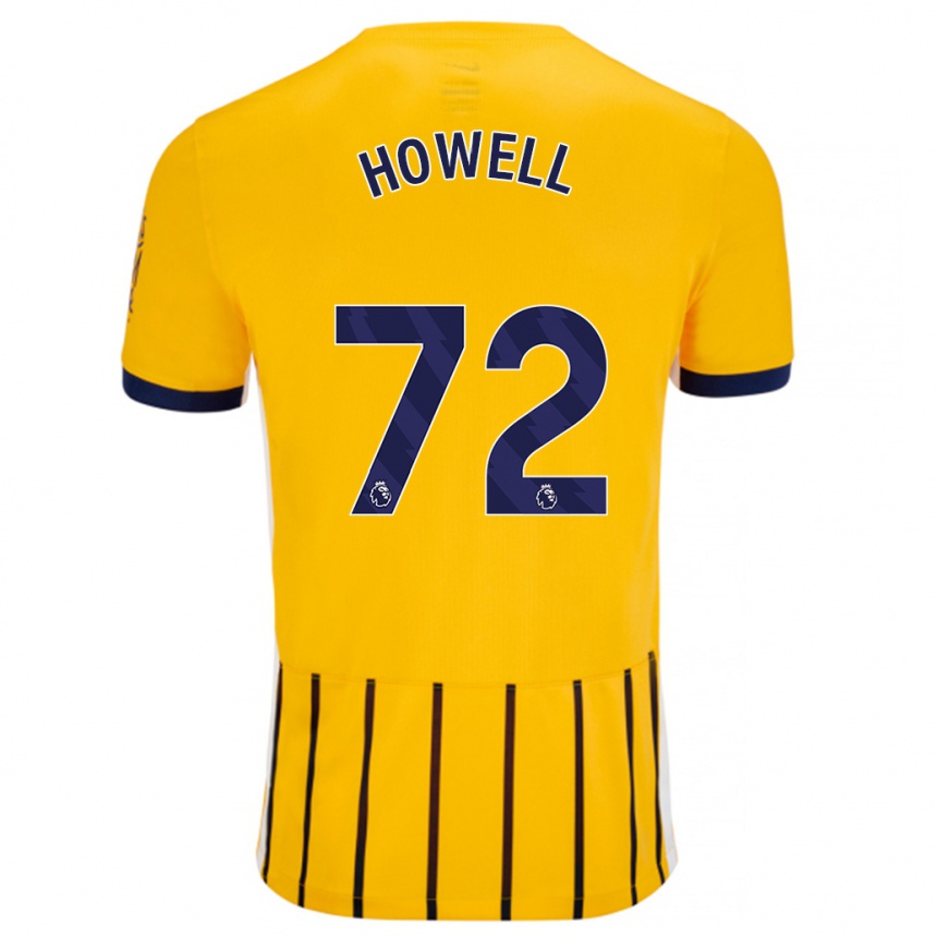 Niño Fútbol Camiseta Harry Howell #72 Dorado Azul Rayas 2ª Equipación 2024/25 Argentina