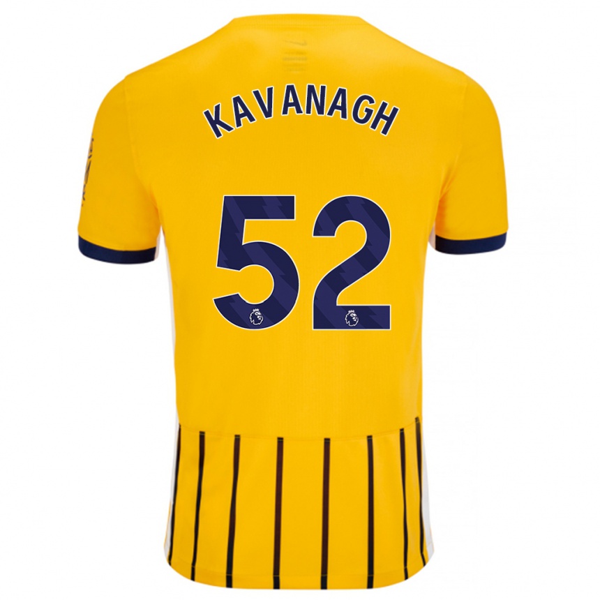 Niño Fútbol Camiseta Leigh Kavanagh #52 Dorado Azul Rayas 2ª Equipación 2024/25 Argentina