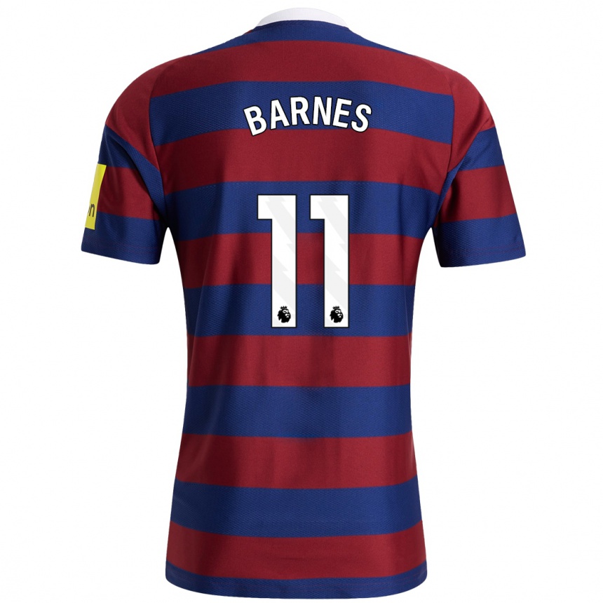 Niño Fútbol Camiseta Harvey Barnes #11 Burdeos Azul Marino 2ª Equipación 2024/25 Argentina