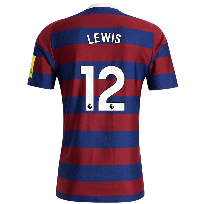 Niño Fútbol Camiseta Jamal Lewis #12 Burdeos Azul Marino 2ª Equipación 2024/25 Argentina