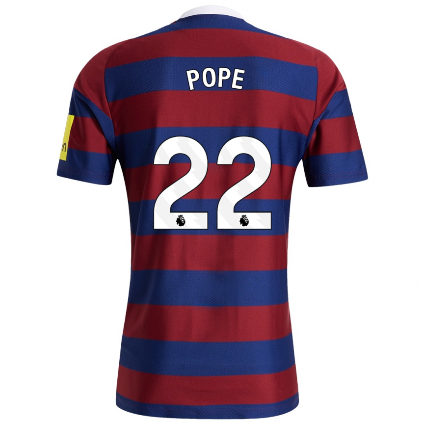 Niño Fútbol Camiseta Nick Pope #22 Burdeos Azul Marino 2ª Equipación 2024/25 Argentina