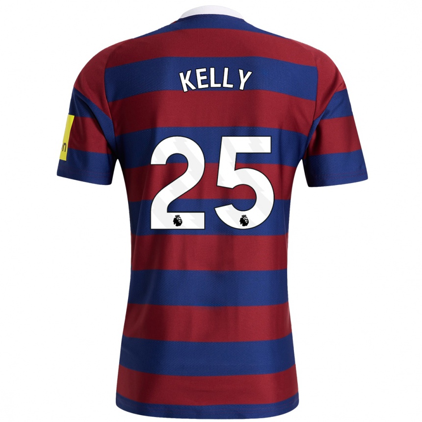 Niño Fútbol Camiseta Lloyd Kelly #25 Burdeos Azul Marino 2ª Equipación 2024/25 Argentina