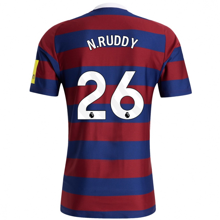 Niño Fútbol Camiseta John Ruddy #26 Burdeos Azul Marino 2ª Equipación 2024/25 Argentina