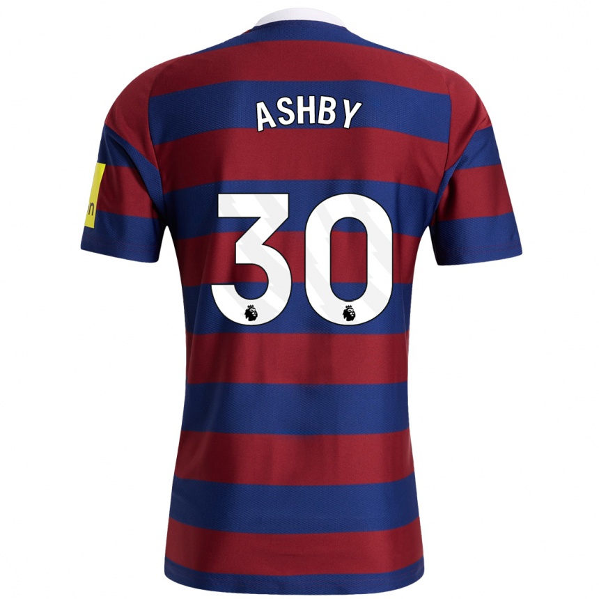 Niño Fútbol Camiseta Harrison Ashby #30 Burdeos Azul Marino 2ª Equipación 2024/25 Argentina