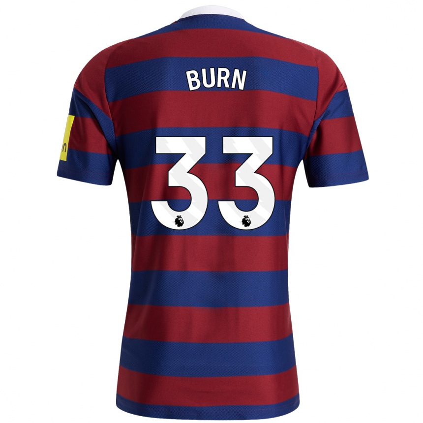 Niño Fútbol Camiseta Dan Burn #33 Burdeos Azul Marino 2ª Equipación 2024/25 Argentina