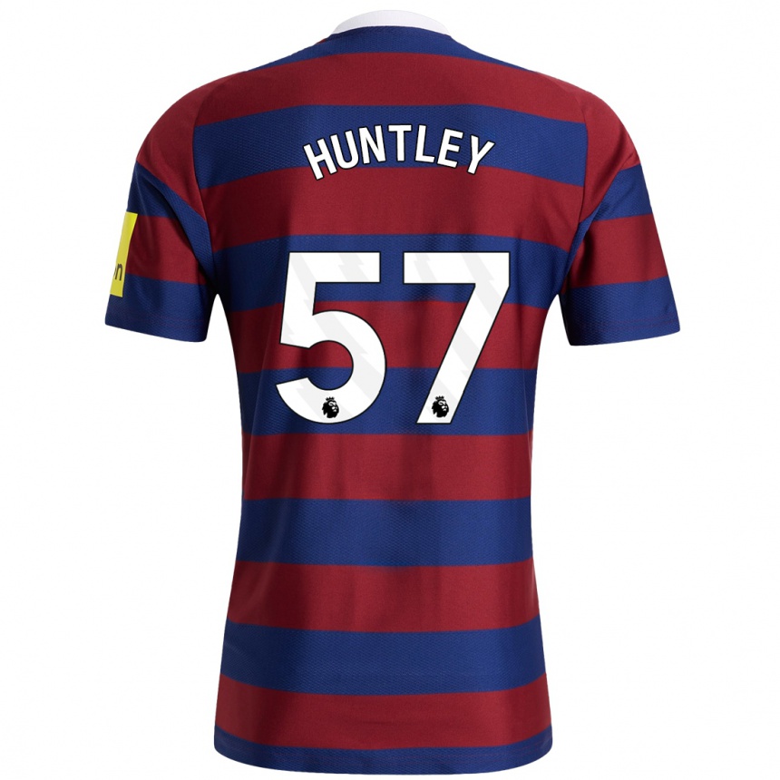 Niño Fútbol Camiseta James Huntley #57 Burdeos Azul Marino 2ª Equipación 2024/25 Argentina