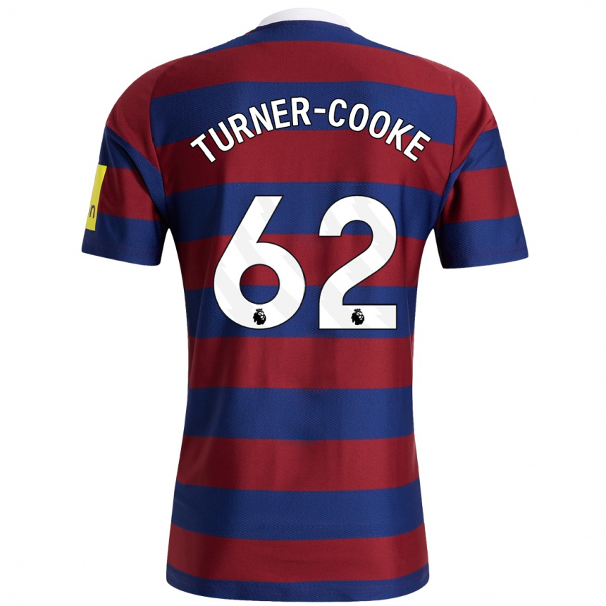 Niño Fútbol Camiseta Jay Turner-Cooke #62 Burdeos Azul Marino 2ª Equipación 2024/25 Argentina