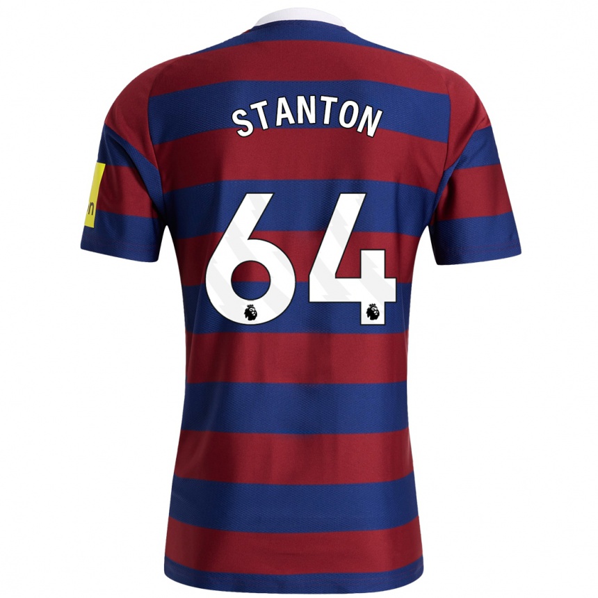 Niño Fútbol Camiseta Ellis Stanton #64 Burdeos Azul Marino 2ª Equipación 2024/25 Argentina