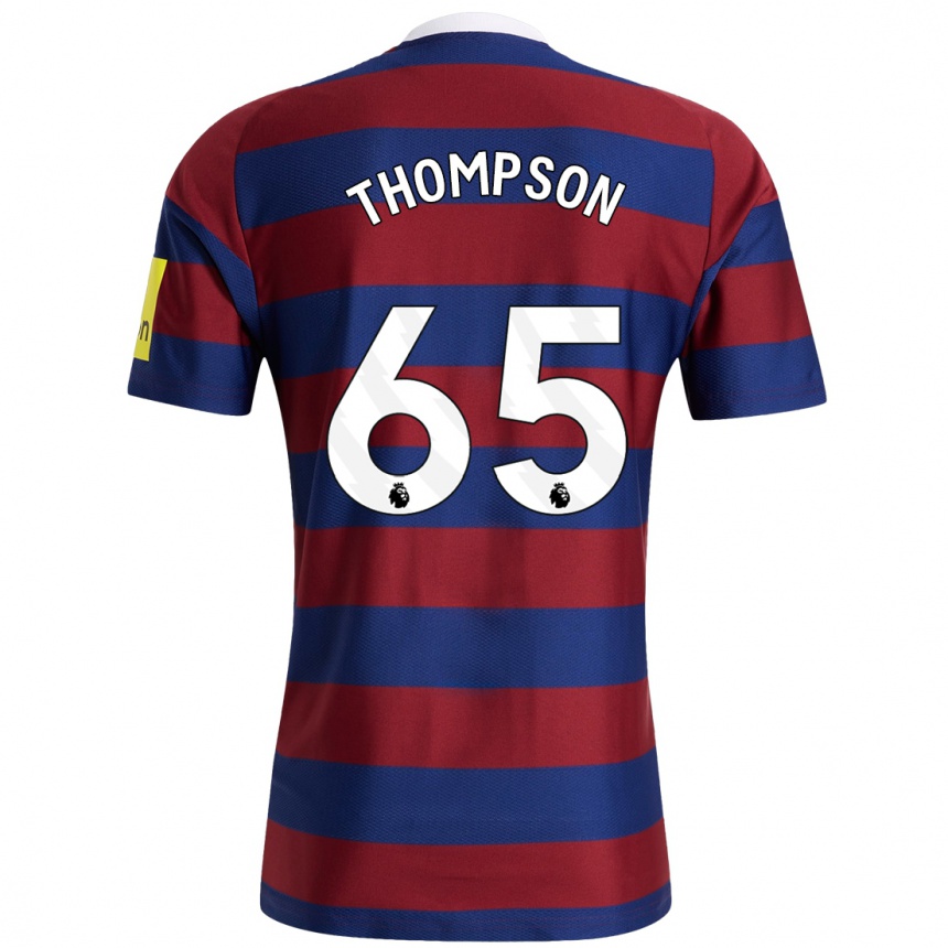 Niño Fútbol Camiseta Ciaran Thompson #65 Burdeos Azul Marino 2ª Equipación 2024/25 Argentina