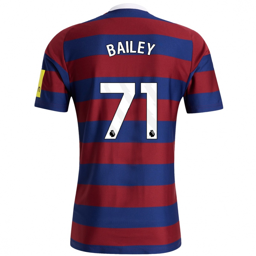 Niño Fútbol Camiseta Scott Bailey #71 Burdeos Azul Marino 2ª Equipación 2024/25 Argentina