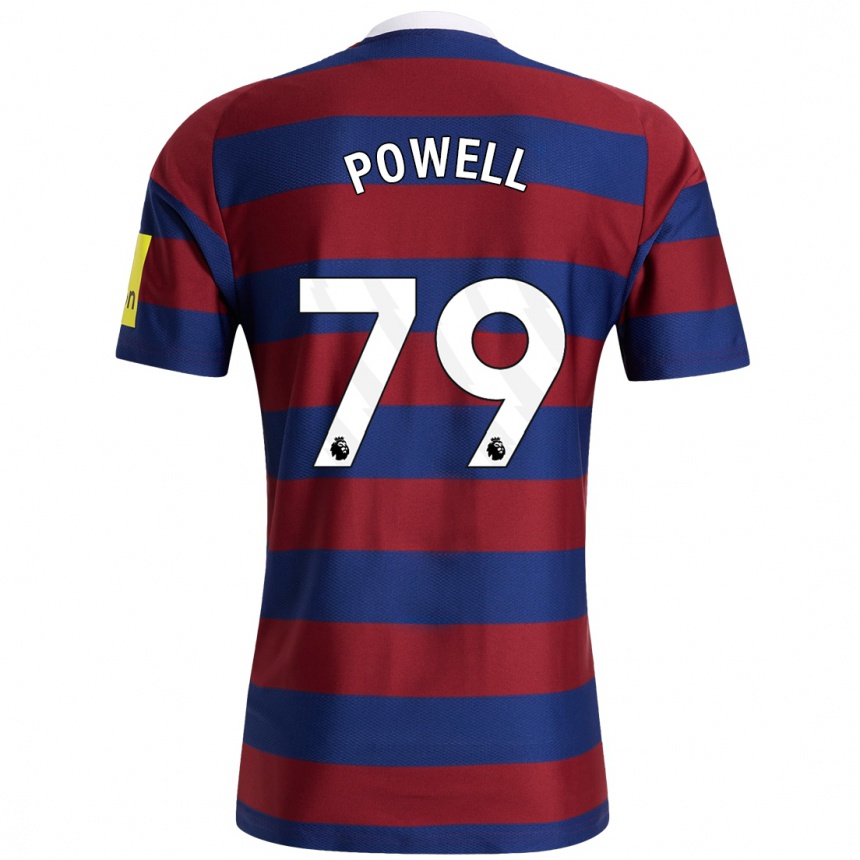 Niño Fútbol Camiseta Rory Powell #79 Burdeos Azul Marino 2ª Equipación 2024/25 Argentina