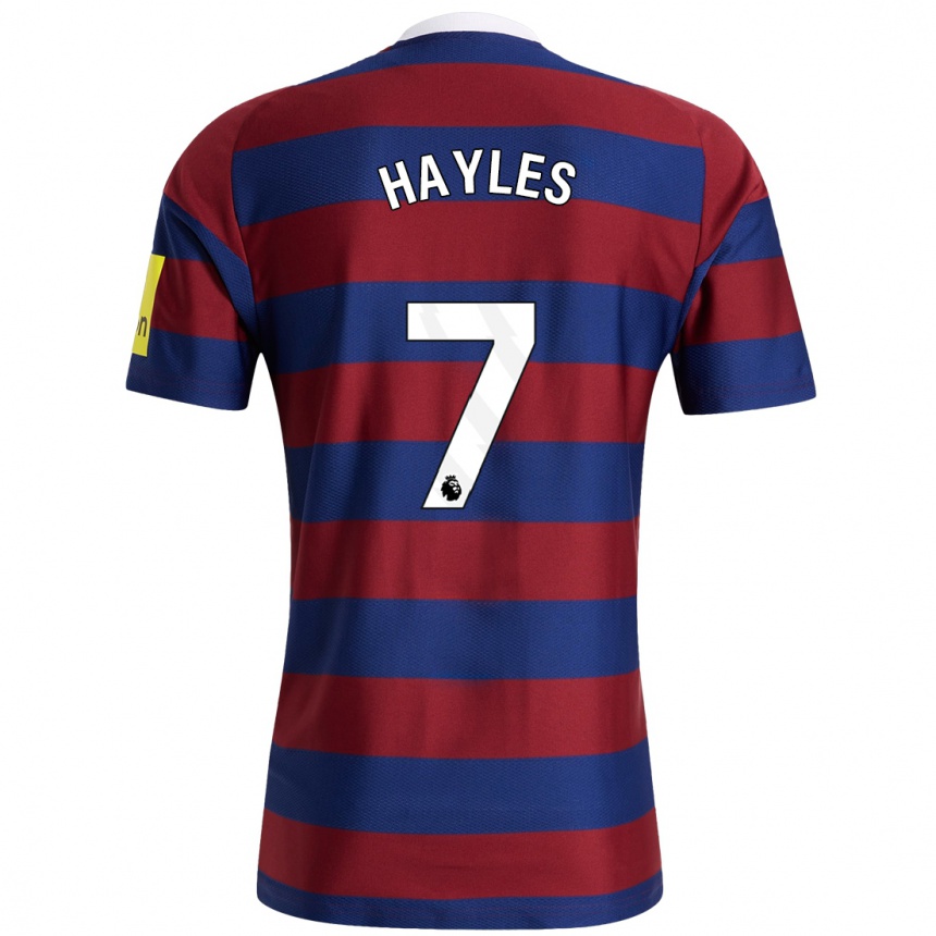 Niño Fútbol Camiseta Shania Hayles #7 Burdeos Azul Marino 2ª Equipación 2024/25 Argentina