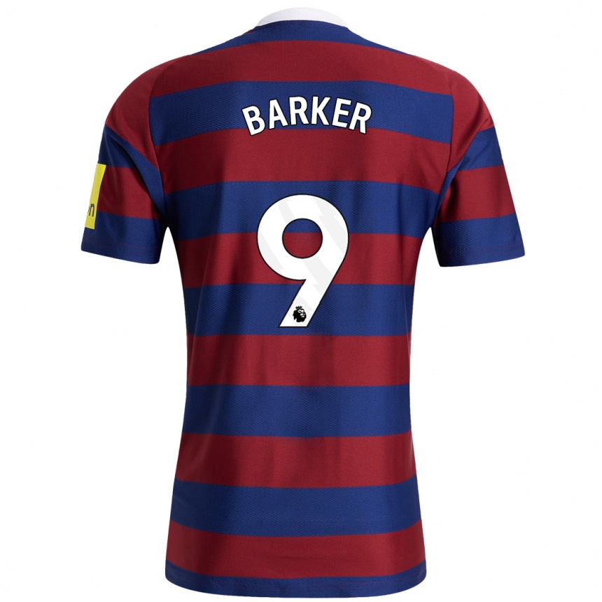 Niño Fútbol Camiseta Katie Barker #9 Burdeos Azul Marino 2ª Equipación 2024/25 Argentina