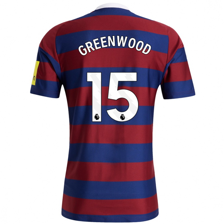 Niño Fútbol Camiseta Hannah Greenwood #15 Burdeos Azul Marino 2ª Equipación 2024/25 Argentina