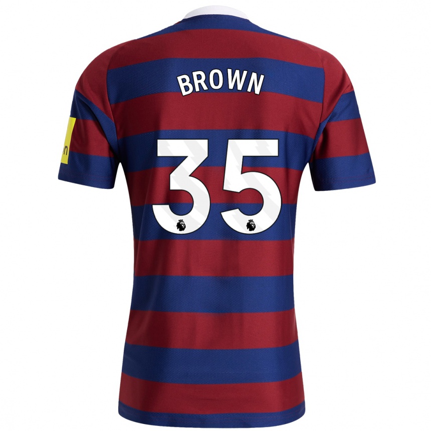 Niño Fútbol Camiseta Will Brown #35 Burdeos Azul Marino 2ª Equipación 2024/25 Argentina