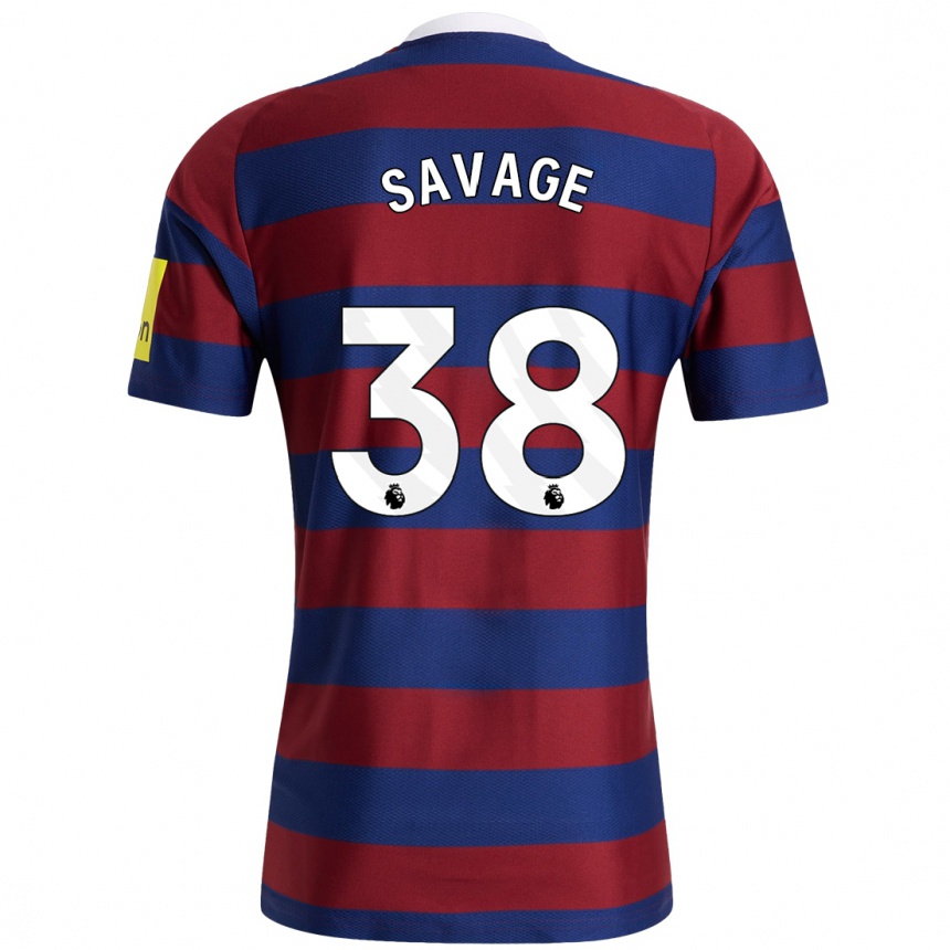 Niño Fútbol Camiseta Remi Savage #38 Burdeos Azul Marino 2ª Equipación 2024/25 Argentina