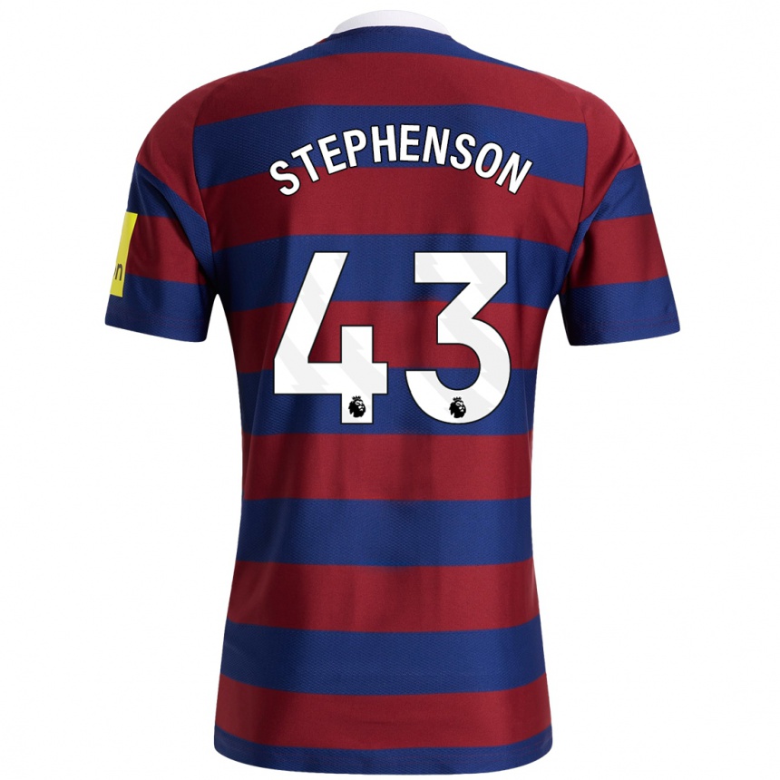 Niño Fútbol Camiseta Dylan Stephenson #43 Burdeos Azul Marino 2ª Equipación 2024/25 Argentina