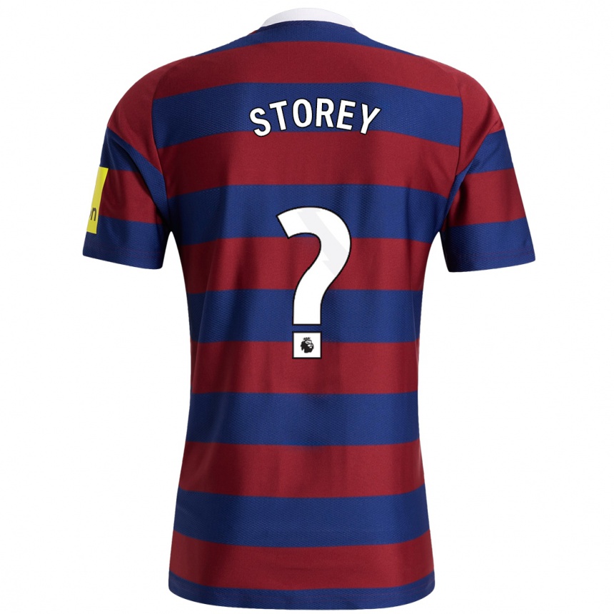 Niño Fútbol Camiseta Sam Storey #0 Burdeos Azul Marino 2ª Equipación 2024/25 Argentina