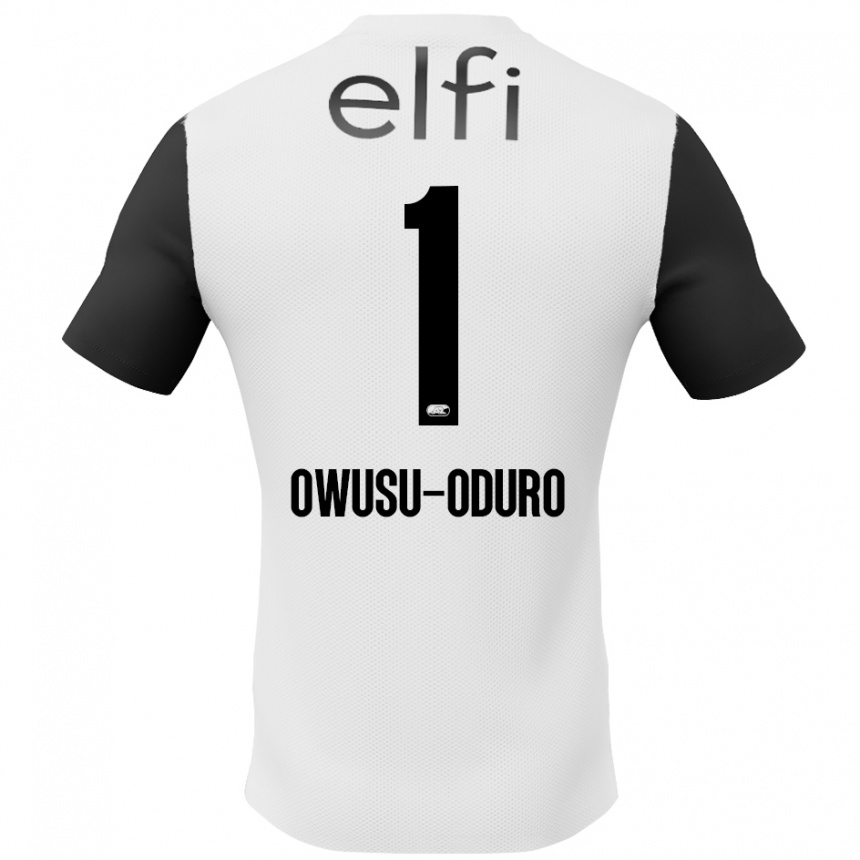 Niño Fútbol Camiseta Rome Jayden Owusu-Oduro #1 Blanco Negro 2ª Equipación 2024/25 Argentina