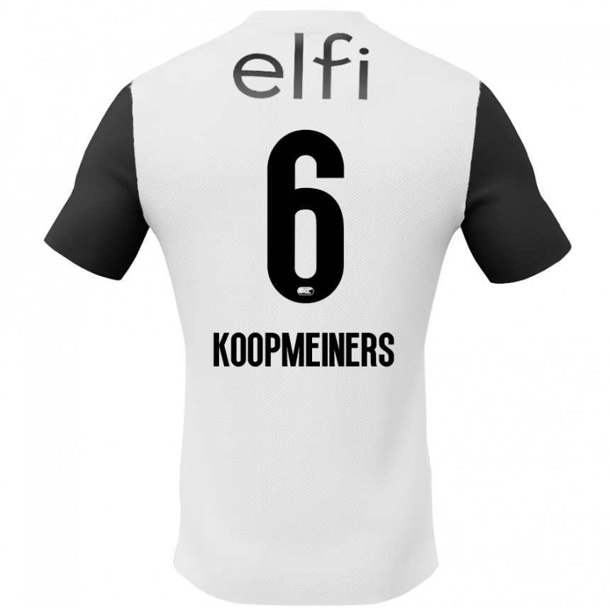 Niño Fútbol Camiseta Peer Koopmeiners #6 Blanco Negro 2ª Equipación 2024/25 Argentina