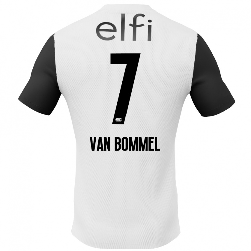 Niño Fútbol Camiseta Ruben Van Bommel #7 Blanco Negro 2ª Equipación 2024/25 Argentina