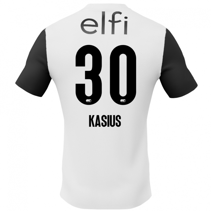 Niño Fútbol Camiseta Denso Kasius #30 Blanco Negro 2ª Equipación 2024/25 Argentina