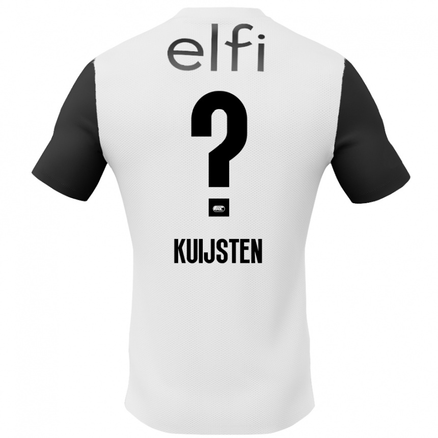 Niño Fútbol Camiseta Tristan Kuijsten #0 Blanco Negro 2ª Equipación 2024/25 Argentina