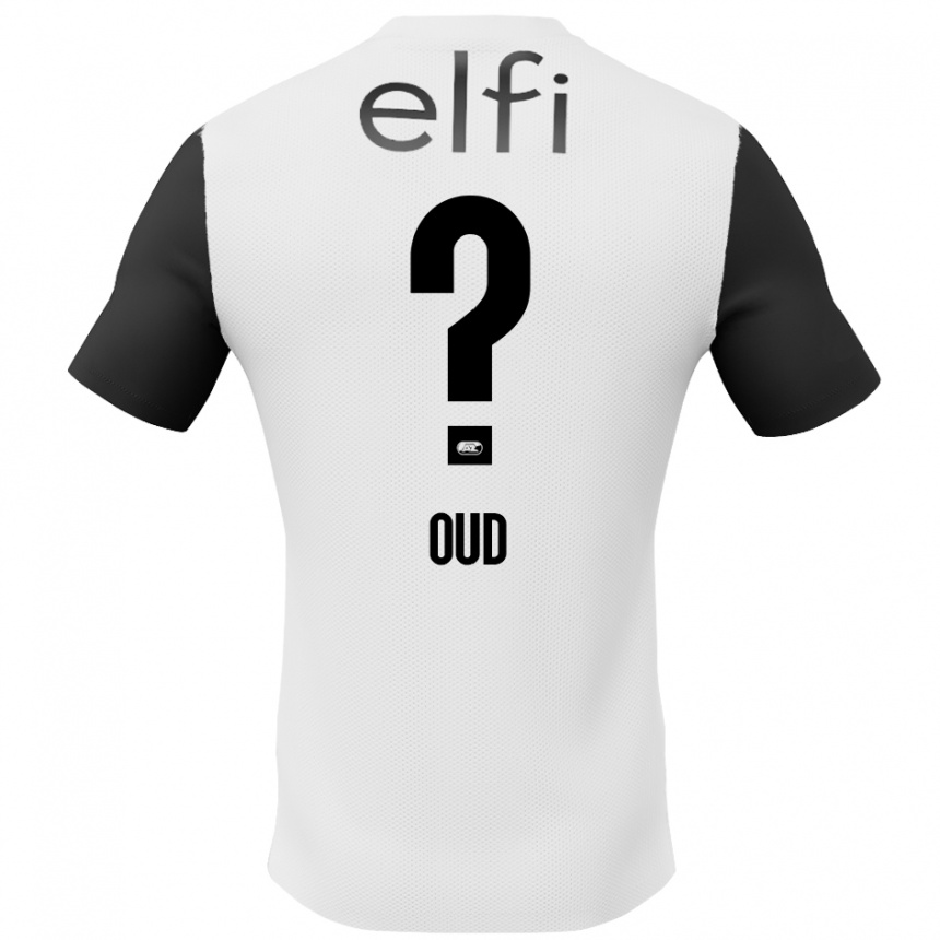 Niño Fútbol Camiseta Joeri Oud #0 Blanco Negro 2ª Equipación 2024/25 Argentina