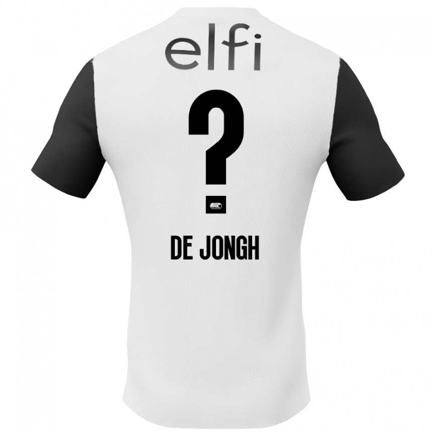 Niño Fútbol Camiseta Iain De Jongh #0 Blanco Negro 2ª Equipación 2024/25 Argentina