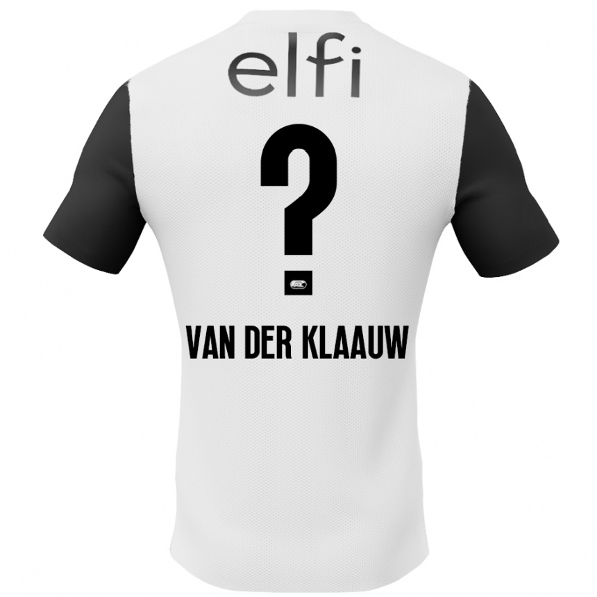 Niño Fútbol Camiseta Deacon Van Der Klaauw #0 Blanco Negro 2ª Equipación 2024/25 Argentina