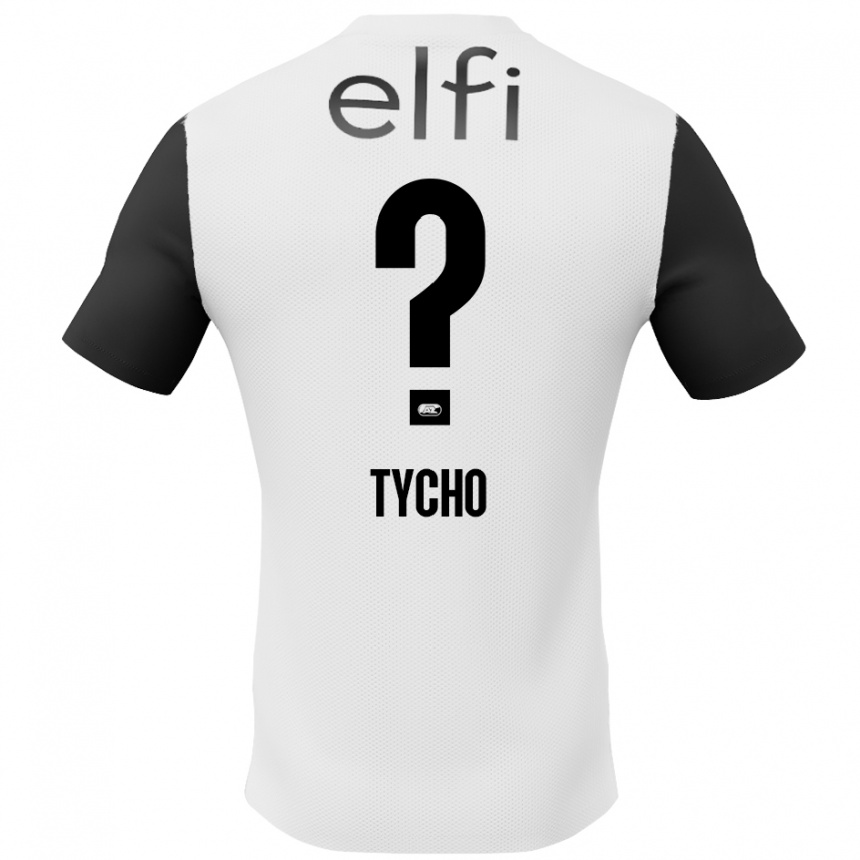 Niño Fútbol Camiseta Tycho De Wit #0 Blanco Negro 2ª Equipación 2024/25 Argentina