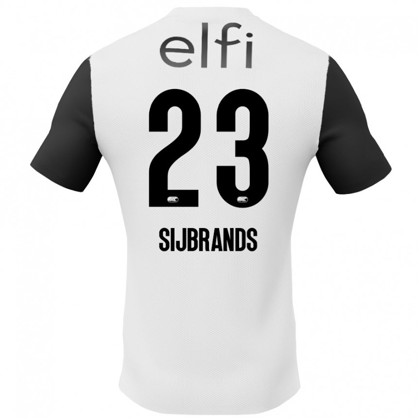 Niño Fútbol Camiseta Julian Sijbrands #23 Blanco Negro 2ª Equipación 2024/25 Argentina