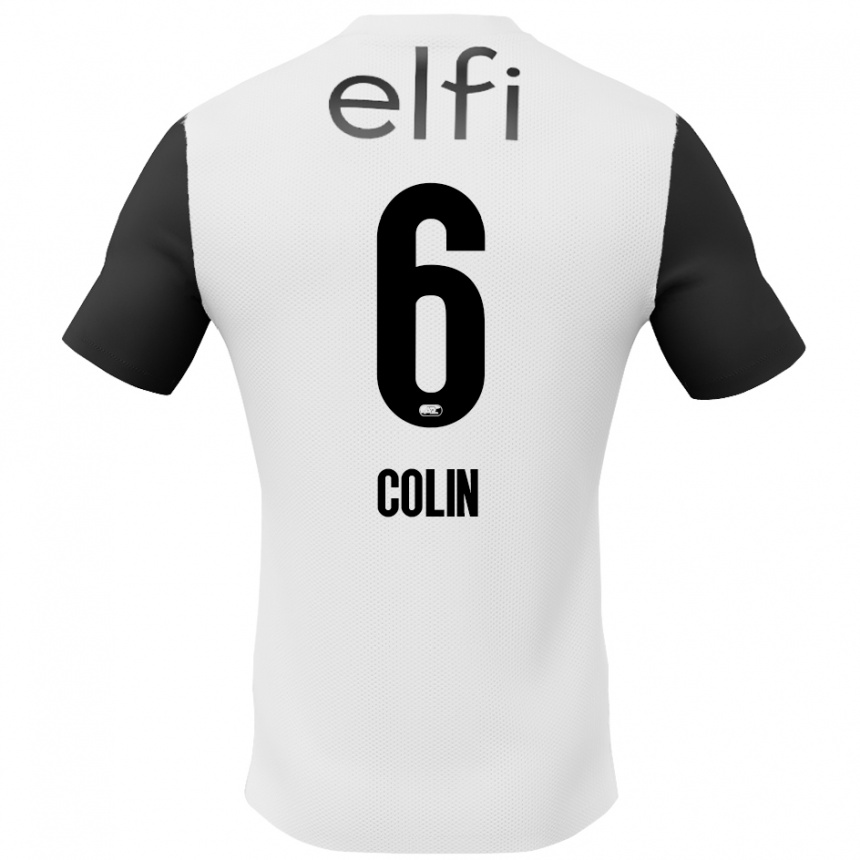 Niño Fútbol Camiseta Isa Colin #6 Blanco Negro 2ª Equipación 2024/25 Argentina